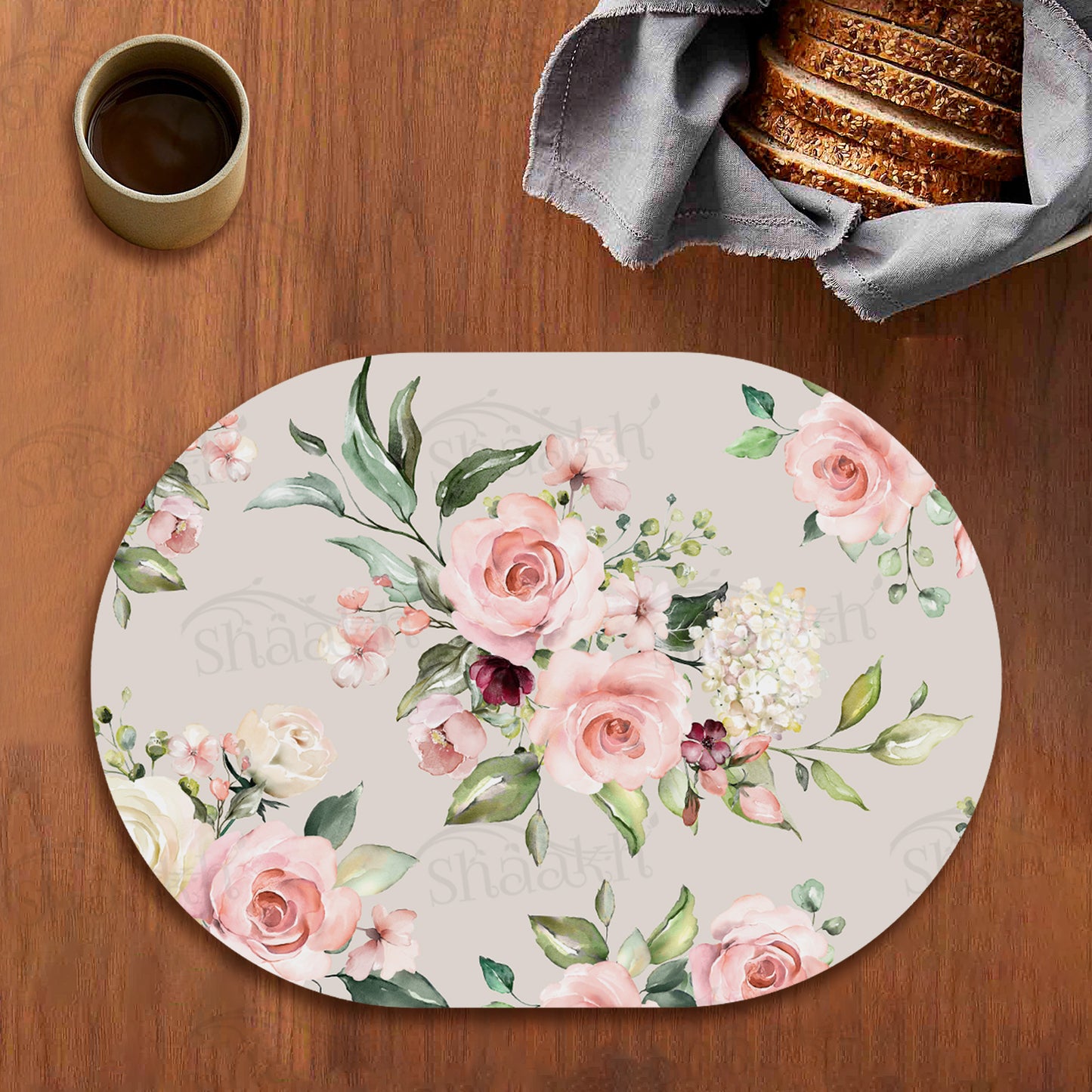 Watercolor Roses Bunch Table Mats | TM 013 (Set of 2)
