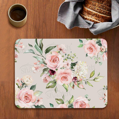 Watercolor Roses Bunch Table Mats | TM 013 (Set of 2)