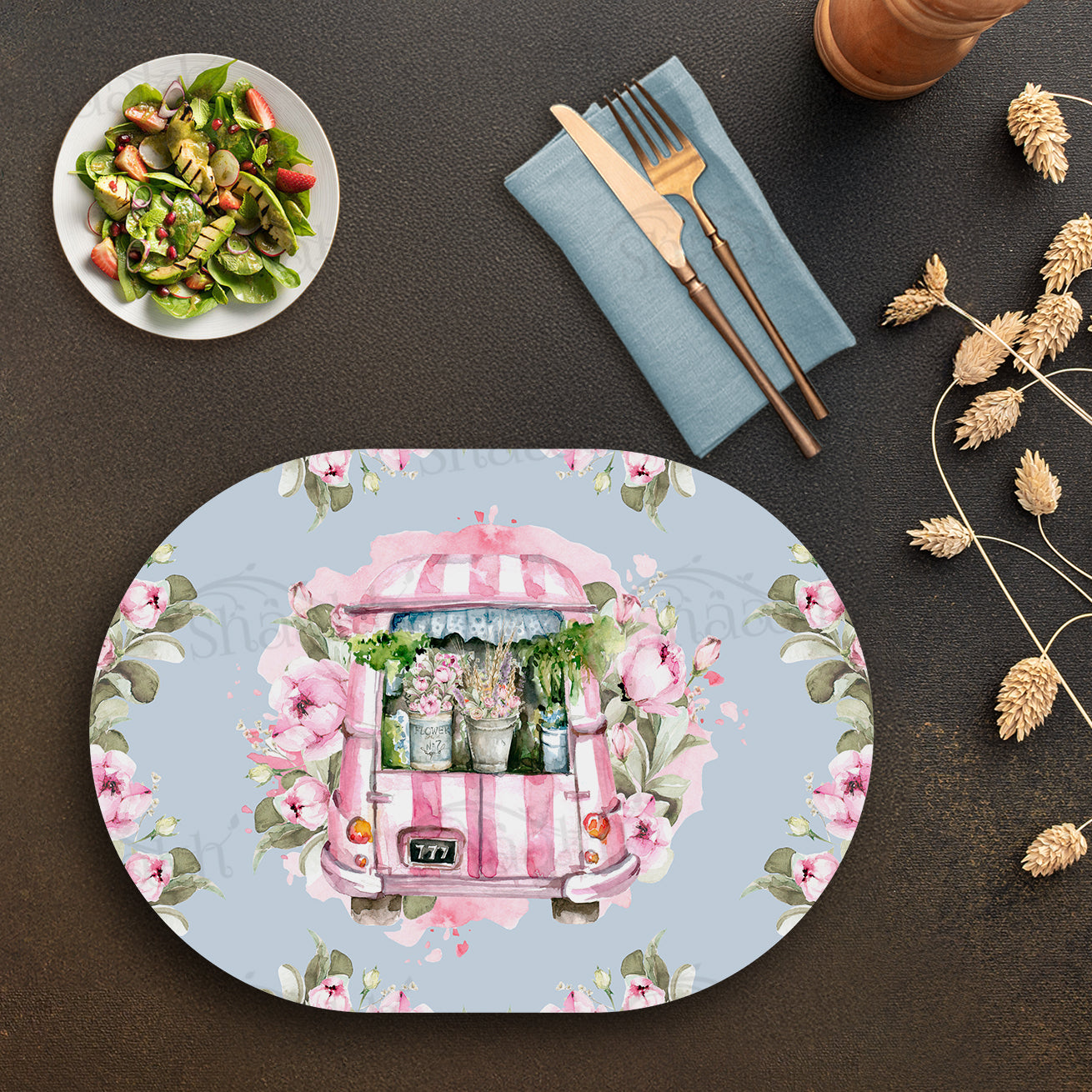 Flower Truck Table Mat | TM 020 (set of 2)