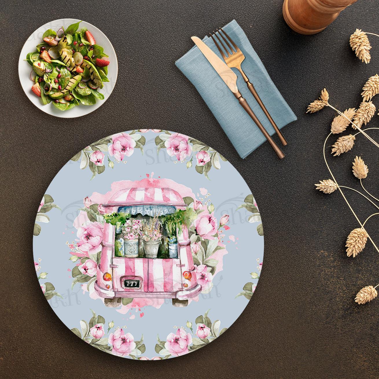 Flower Truck Table Mat | TM 020 (set of 2)