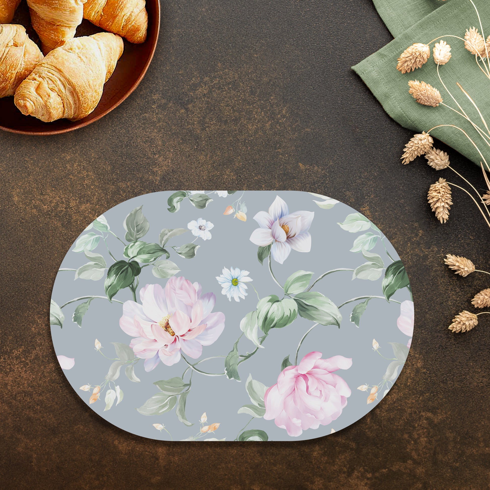 Delicate Blooms Table Mats — table mat set by Shaakh, handcrafted in India