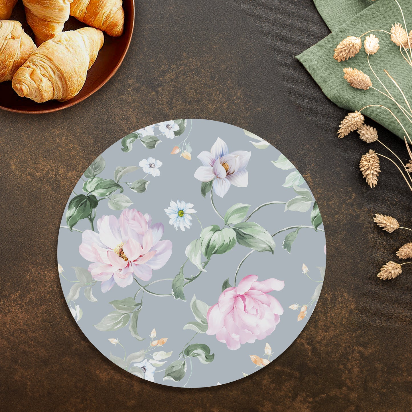 Delicate Blooms Table Mats — table mat set by Shaakh, handcrafted in India