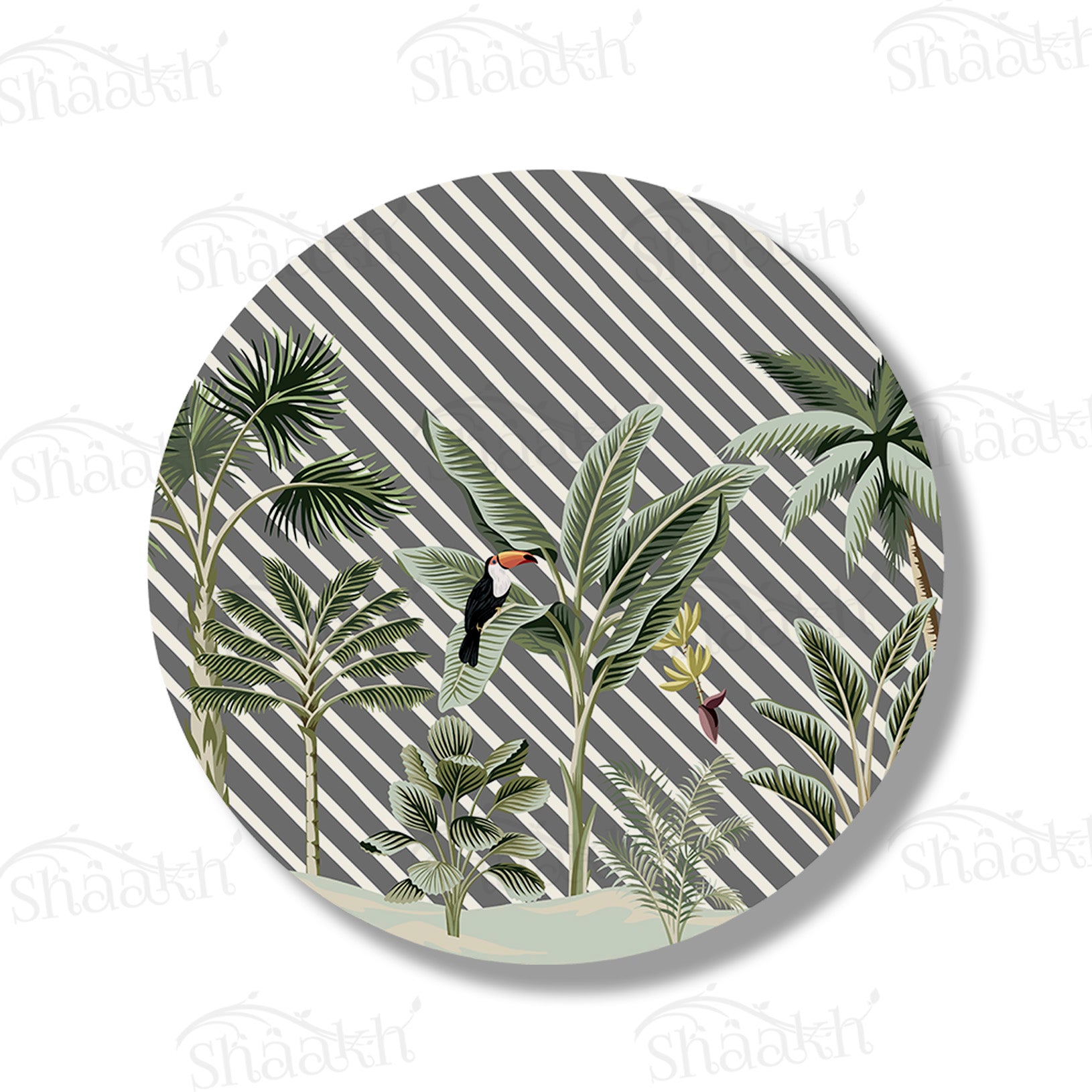 Evergreen Tropical Table Mats — botanical design table mat set by Shaakh, handcrafted in India