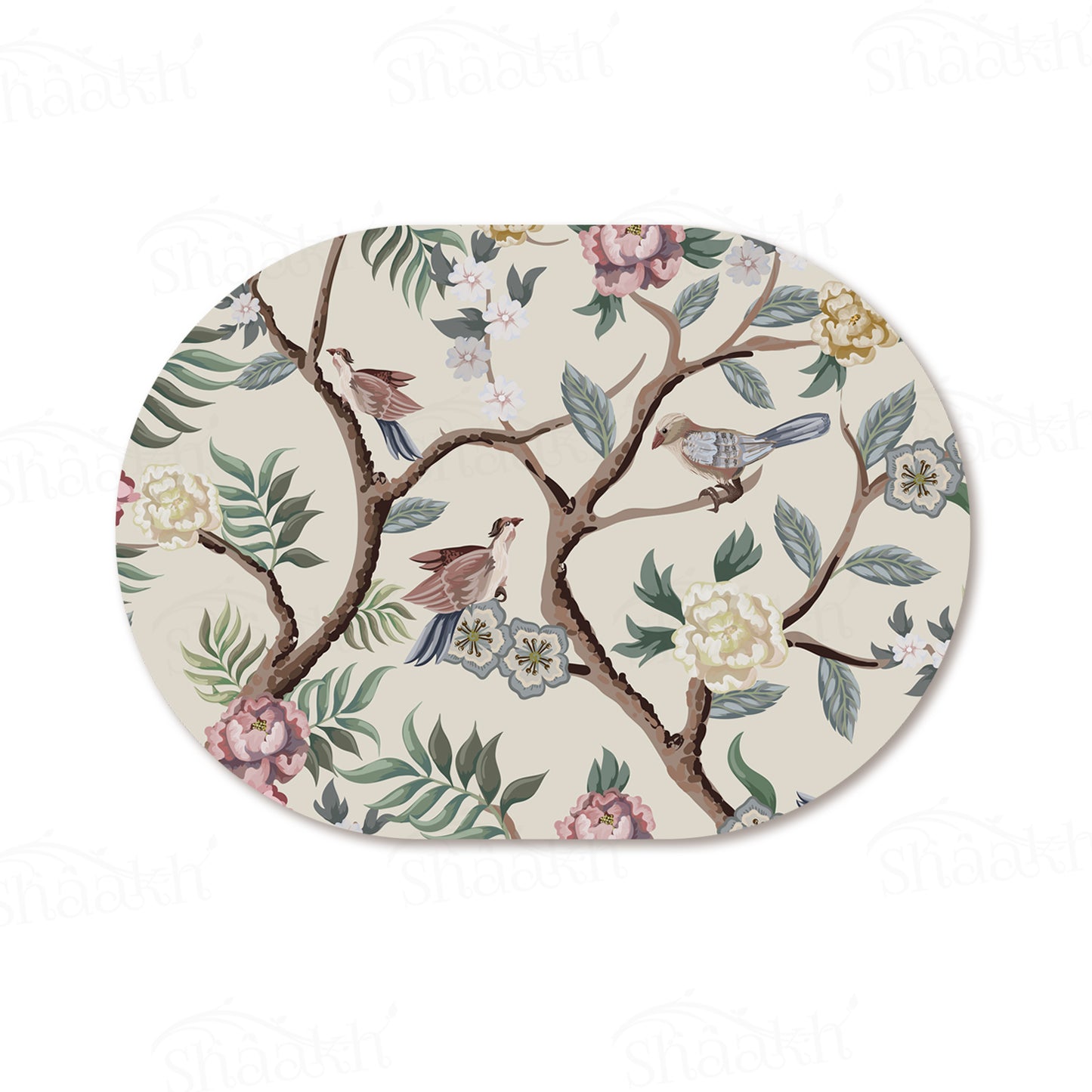 Oriental Birds & flowers Table Mat | Placemats TM 052 (set of 2)