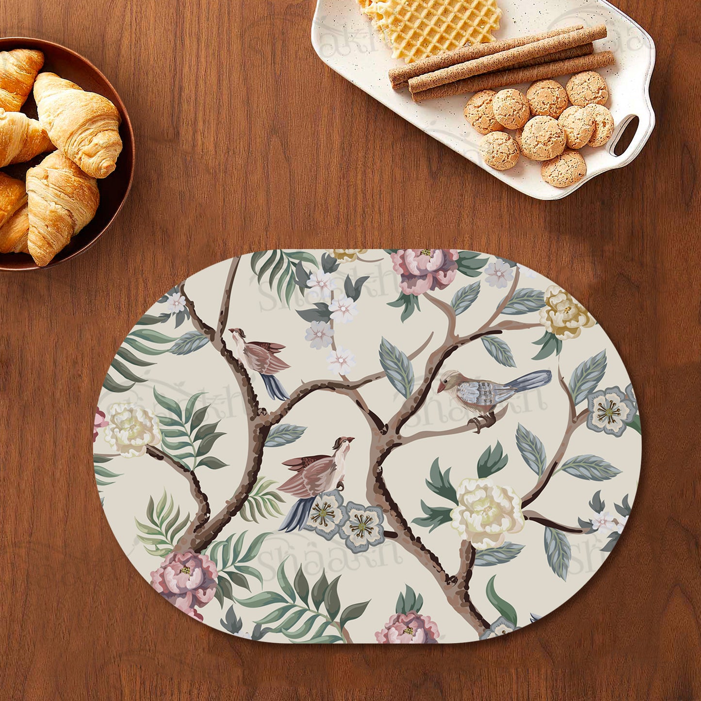 Oriental Birds & flowers Table Mat | Placemats TM 052 (set of 2)