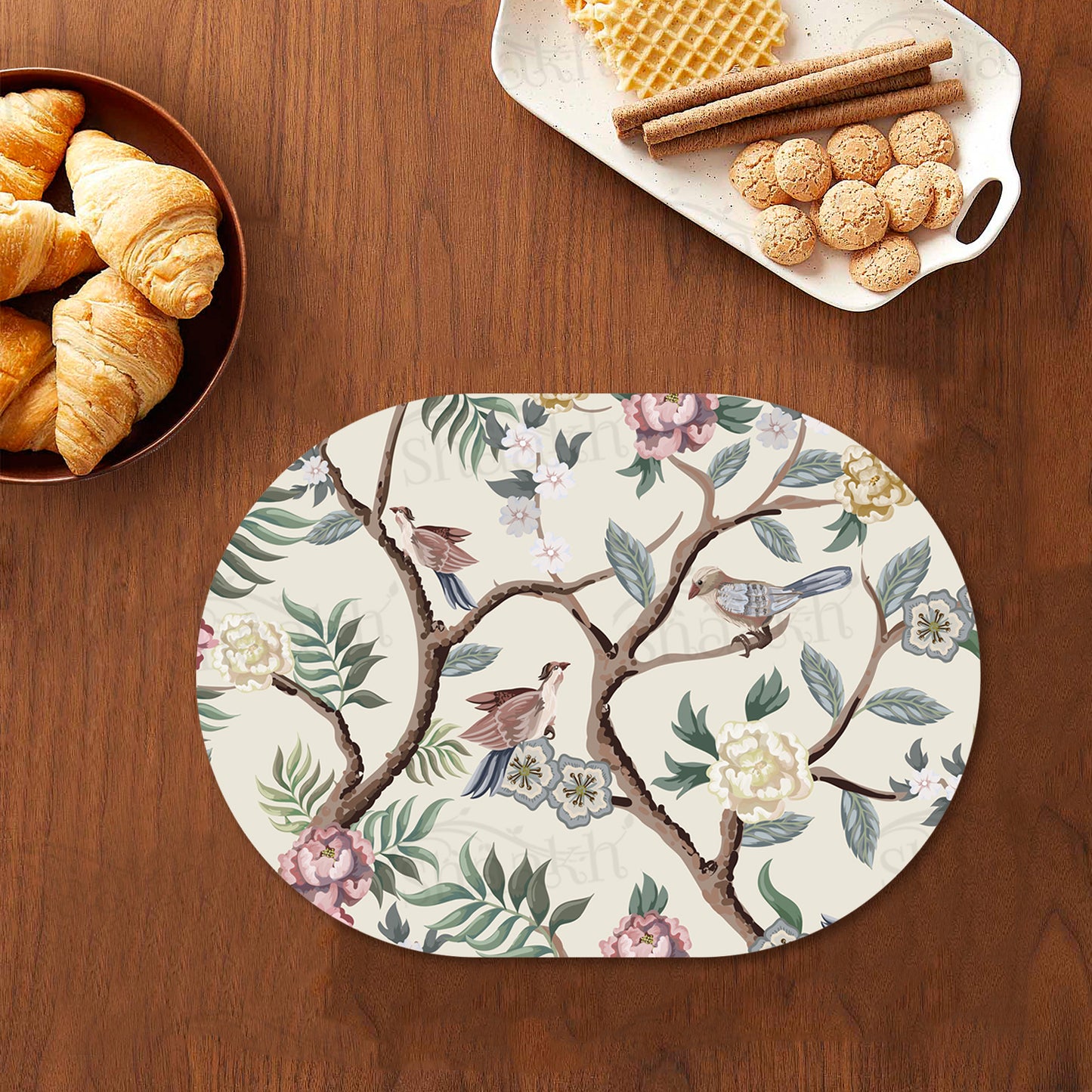 Oriental Birds & flowers Table Mat | TM 052 (set of 2)