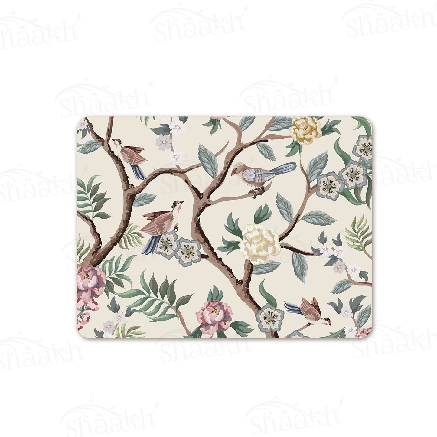 Oriental Birds & flowers Table Mat | TM 052 (set of 2)