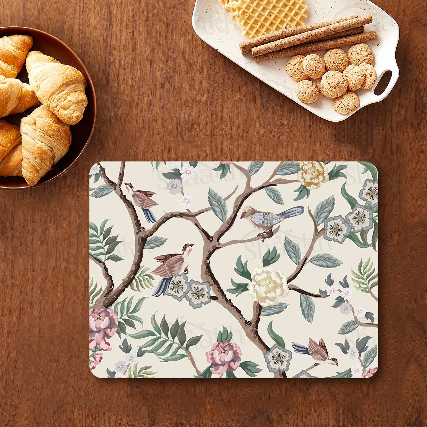 Oriental Birds & flowers Table Mat | TM 052 (set of 2)
