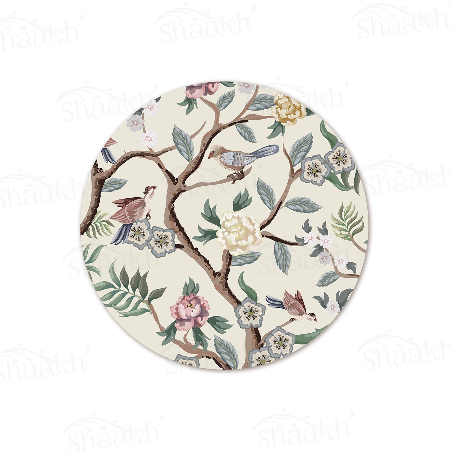 Oriental Birds & flowers Table Mat | TM 052 (set of 2)