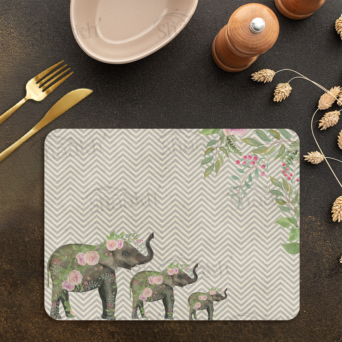 Ele Family Table Mats | TM 059 (set of 2)