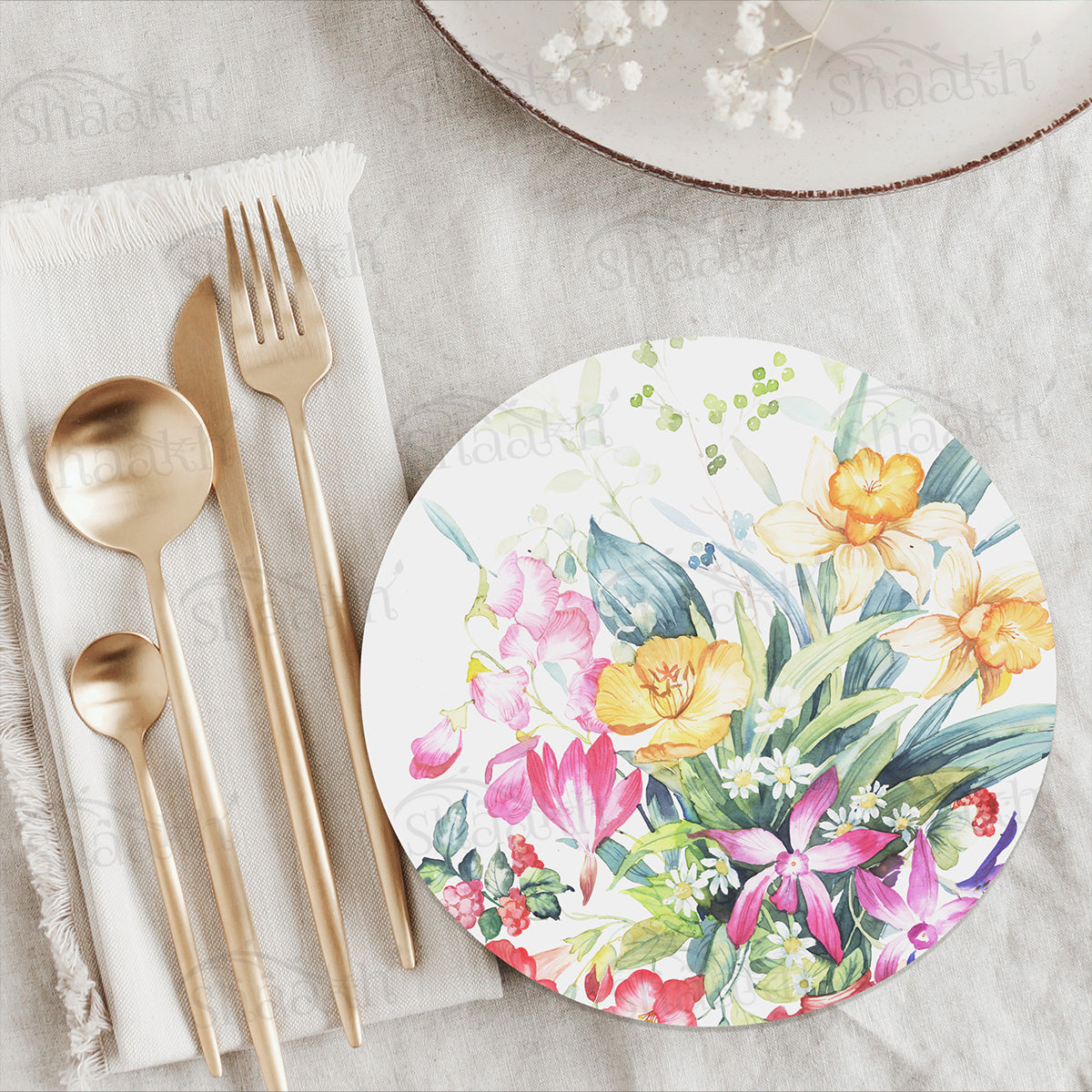 Trivet Set - Floral Melody - MDF Trivets for Dining Table - Set of 2 ...