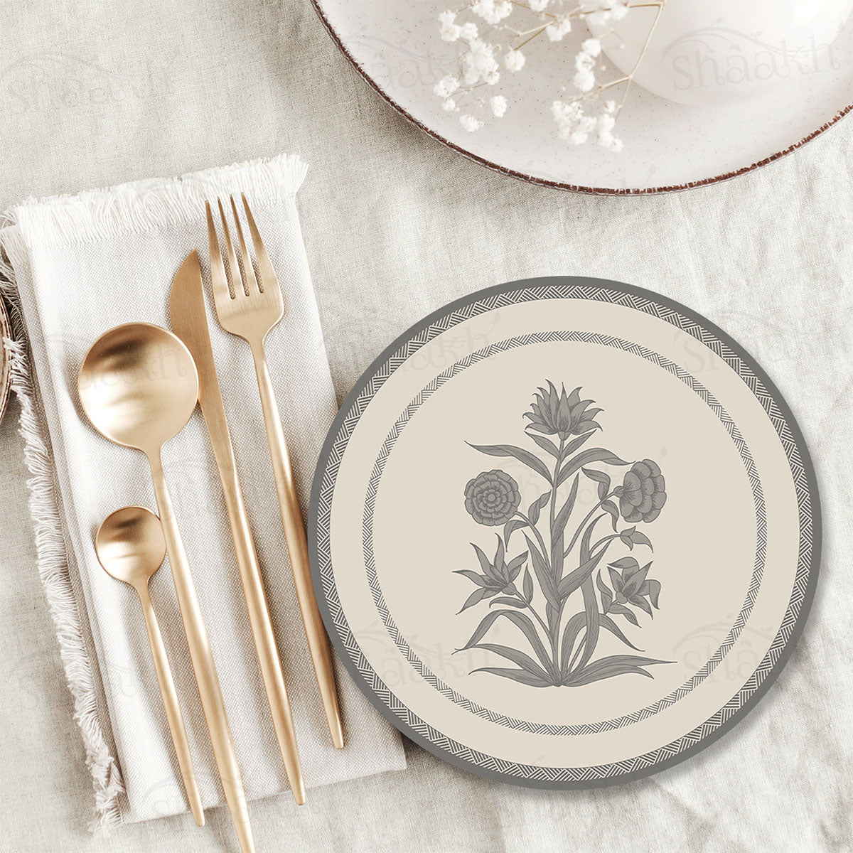 Firdaus (Ashen Linen) Trivets | CST 115 (Set of 2)