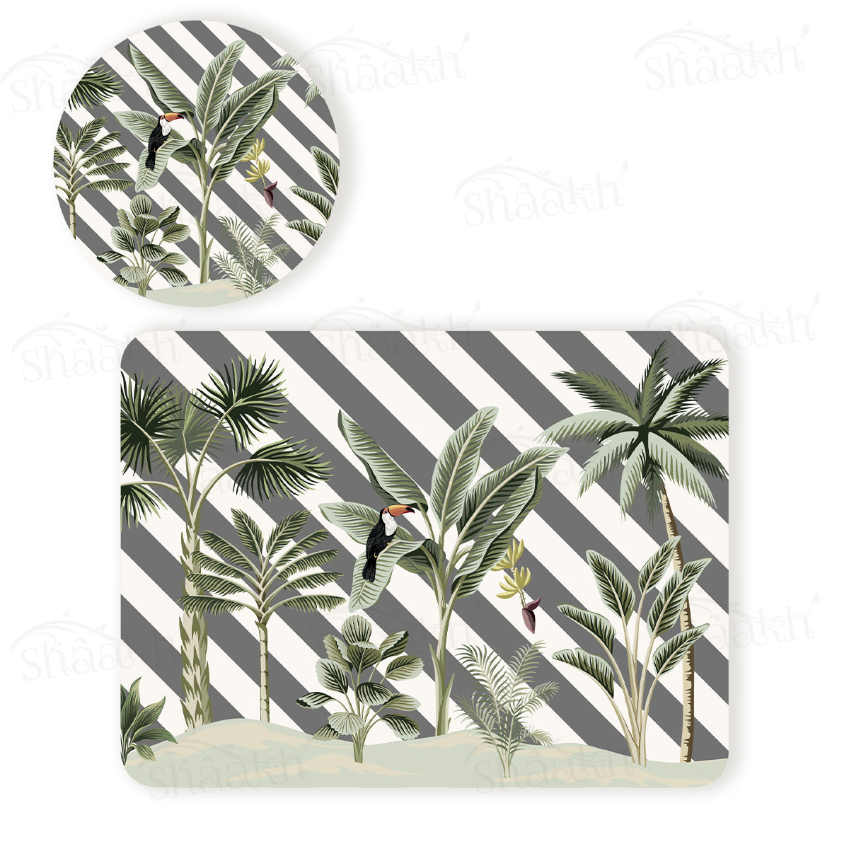 Tropical Coordinated Set | TWC 101 (8 Mats, 4 Trivets)