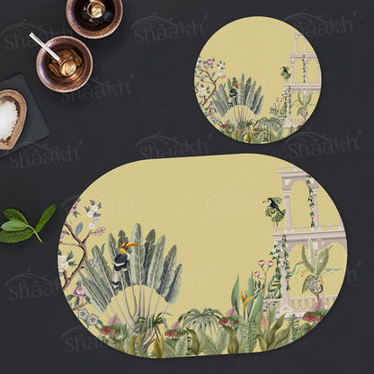 Tropical Paradise Coordinated Set | TWC 090 (8 Mats, 4 Trivets)