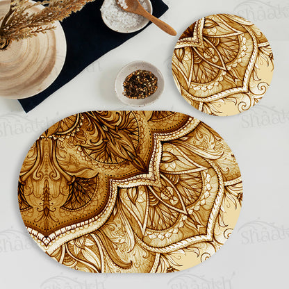 Ethnic Mandala Coordinated Set — coordinated dining set by Shaakh, handcrafted in India