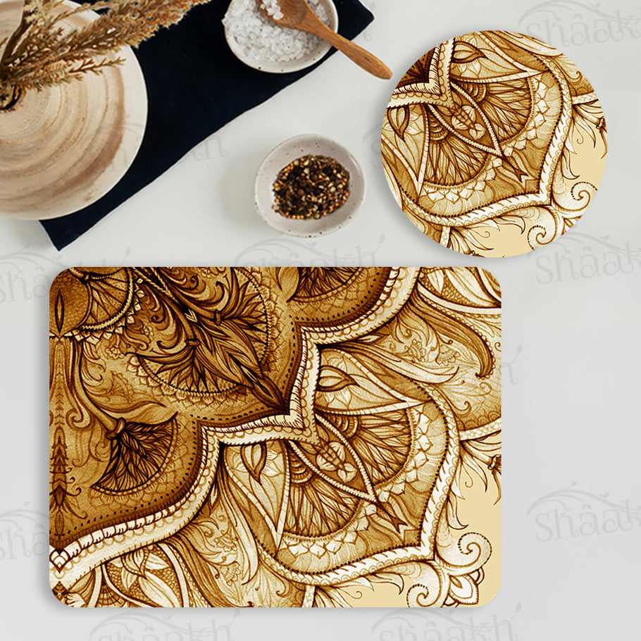 Ethnic Mandala Coordinated Set — coordinated dining set by Shaakh, handcrafted in India