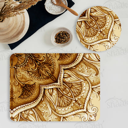Ethnic Mandala Coordinated Set — coordinated dining set by Shaakh, handcrafted in India