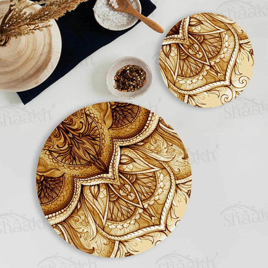 Ethnic Mandala Coordinated Set — coordinated dining set by Shaakh, handcrafted in India