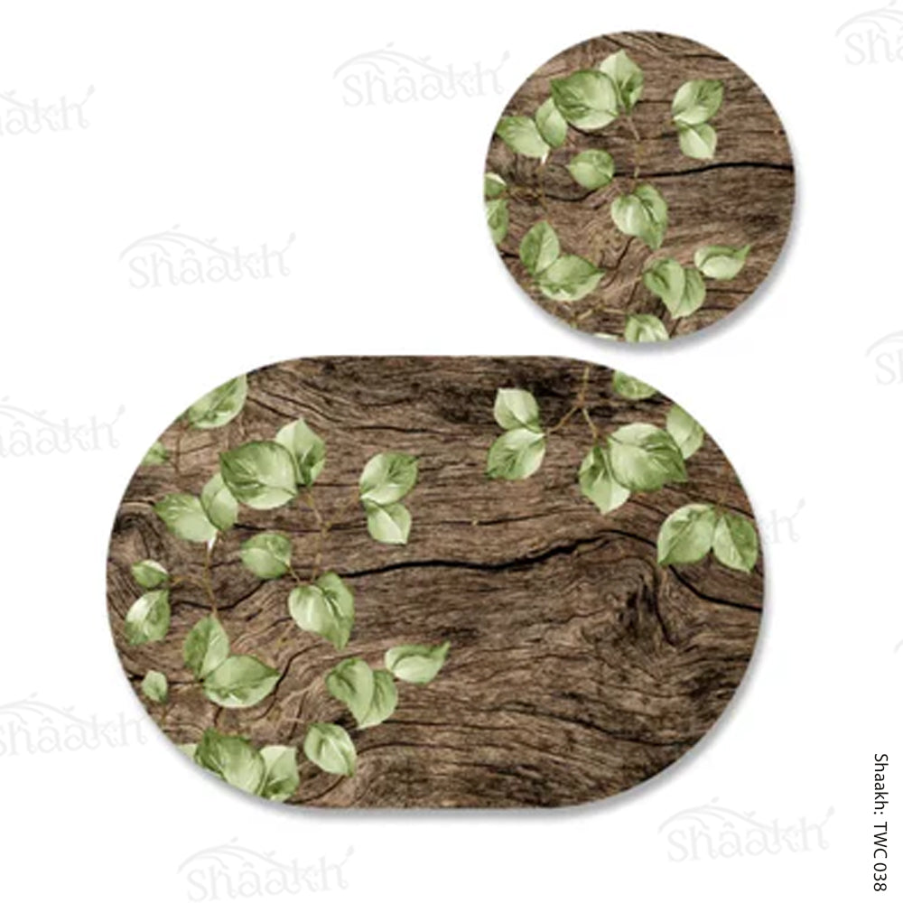 Nature Inspired Coordinated Mats & Trivets Set | TWC 038 ( 8 Mats, 4 Trivets )