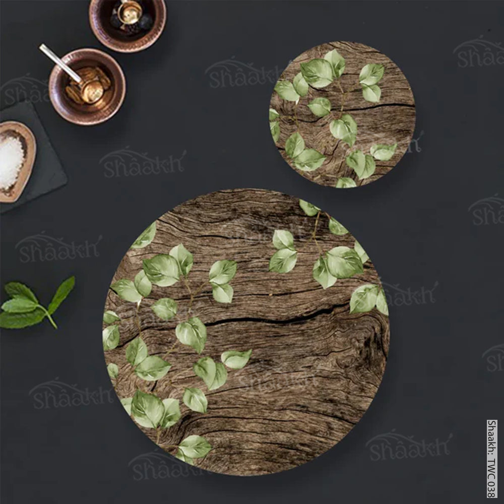 Nature Inspired Coordinated Mats & Trivets Set | TWC 038 ( 8 Mats, 4 Trivets )