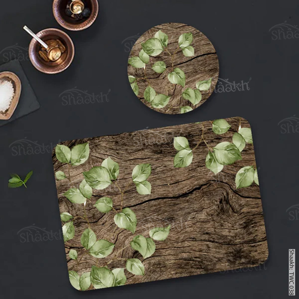 Nature Inspired Coordinated Mats & Trivets Set | TWC 038 ( 8 Mats, 4 Trivets )