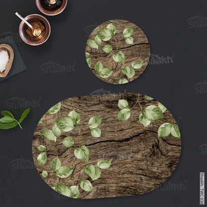 Nature Inspired Coordinated Mats & Trivets Set | TWC 038 ( 8 Mats, 4 Trivets )