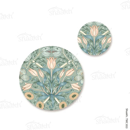 Tulip Mania Coordinated Mats & Trivets Set | TWC 053 ( 8 Mats, 4 Trivets )