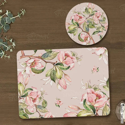 Branches laden with Spring Flowers Coordinated Mats & Trivets Set | TWC 075 ( 8 Mats, 4 Trivets )