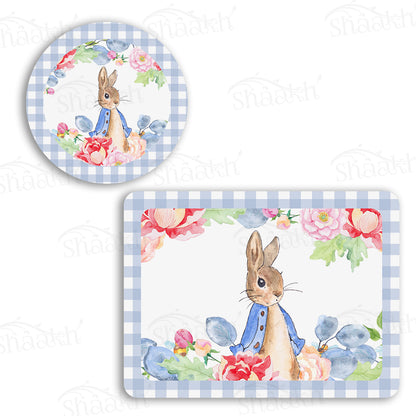 Bunny in Wonderland Coordinated Set | TWC 081 (8 Mats, 4 Trivets)