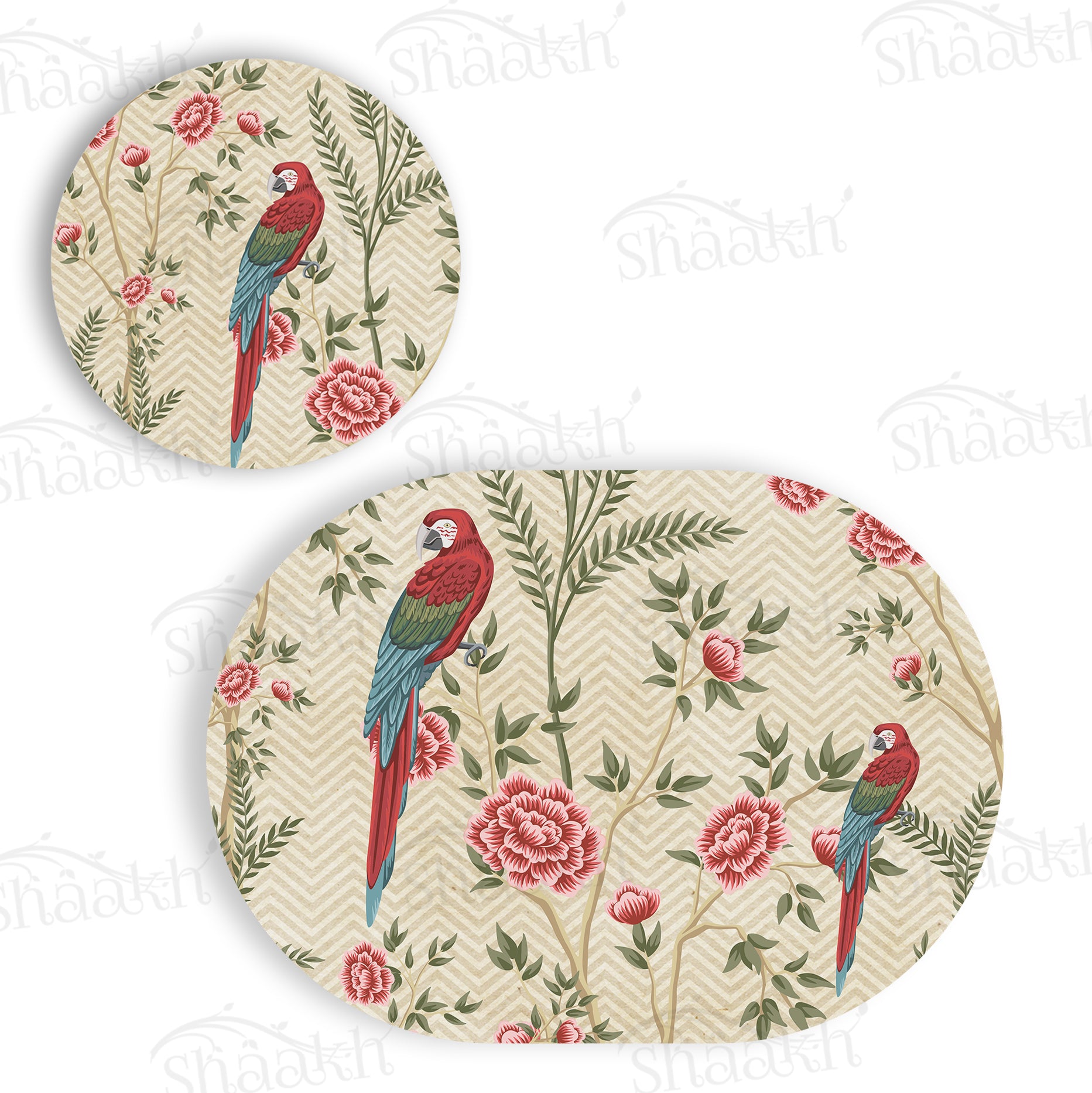 Exotic Chinoiserie Coordinated Set — coordinated dining set by Shaakh, handcrafted in India