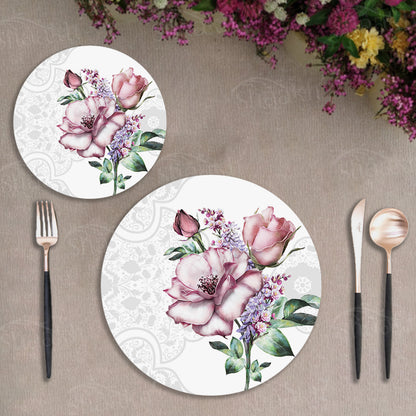 Flowers Bunch Coordinated Set | TWC 087 (8 Mats, 4 Trivets)
