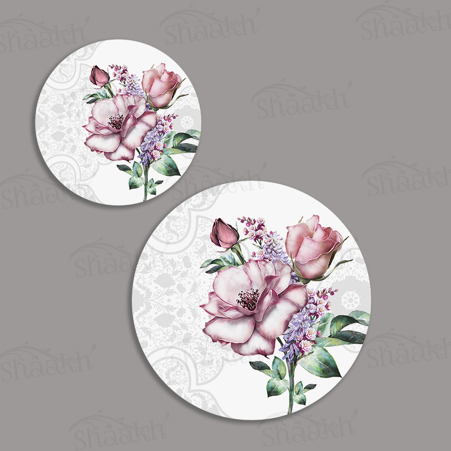 Flowers Bunch Coordinated Set | TWC 087 (8 Mats, 4 Trivets)