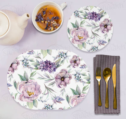Lavender Meadow Coordinated Set | TWC 088 (8 Mats, 4 Trivets)