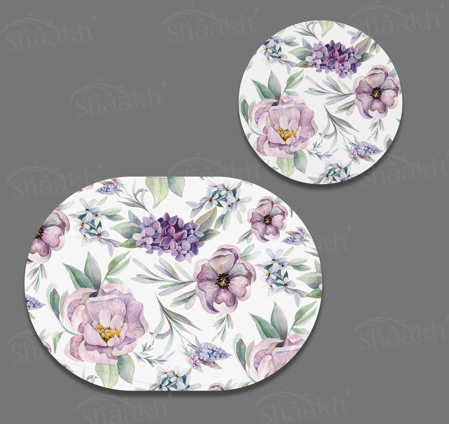 Lavender Meadow Coordinated Set | TWC 088 (8 Mats, 4 Trivets)