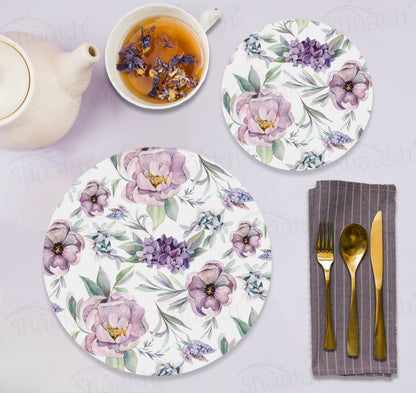 Lavender Meadow Coordinated Set | TWC 088 (8 Mats, 4 Trivets)