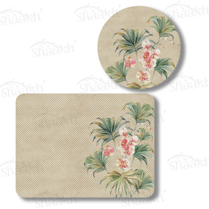 Pastel Orchids Coordinated Set | TWC 089 ( 8 Mats, 4 Trivets )