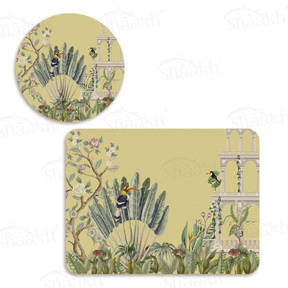 Tropical Paradise Coordinated Set | TWC 090 ( 8 Mats, 4 Trivets )