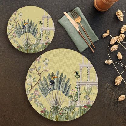 Tropical Paradise Coordinated Set | TWC 090 ( 8 Mats, 4 Trivets )