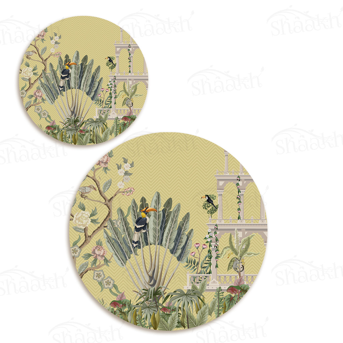 Tropical Paradise Coordinated Set | TWC 090 ( 8 Mats, 4 Trivets )