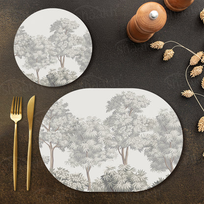 Winter Hues Coordinated Set | TWC 093 ( 8 Mats, 4 Trivets )