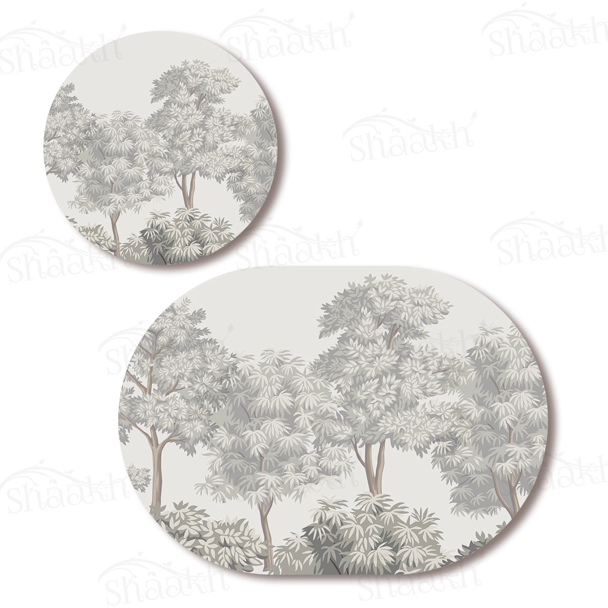 Winter Hues Coordinated Set | TWC 093 ( 8 Mats, 4 Trivets )