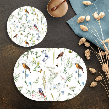 Chirping Around Coordinated Set — coordinated dining set by Shaakh, handcrafted in India