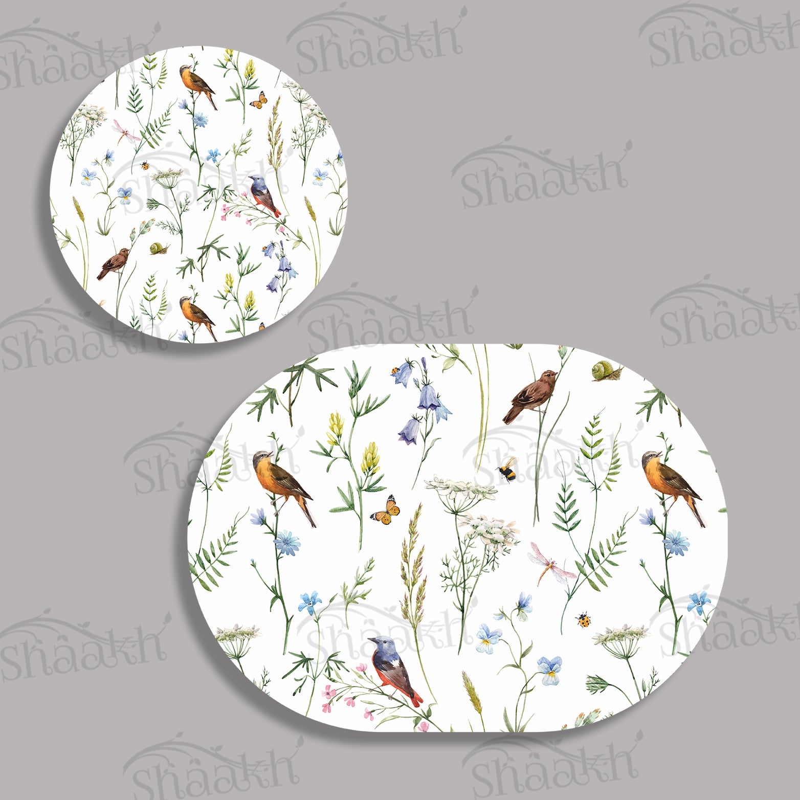 Chirping Around Coordinated Set — coordinated dining set by Shaakh, handcrafted in India