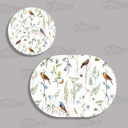 Chirping Around Coordinated Set — coordinated dining set by Shaakh, handcrafted in India