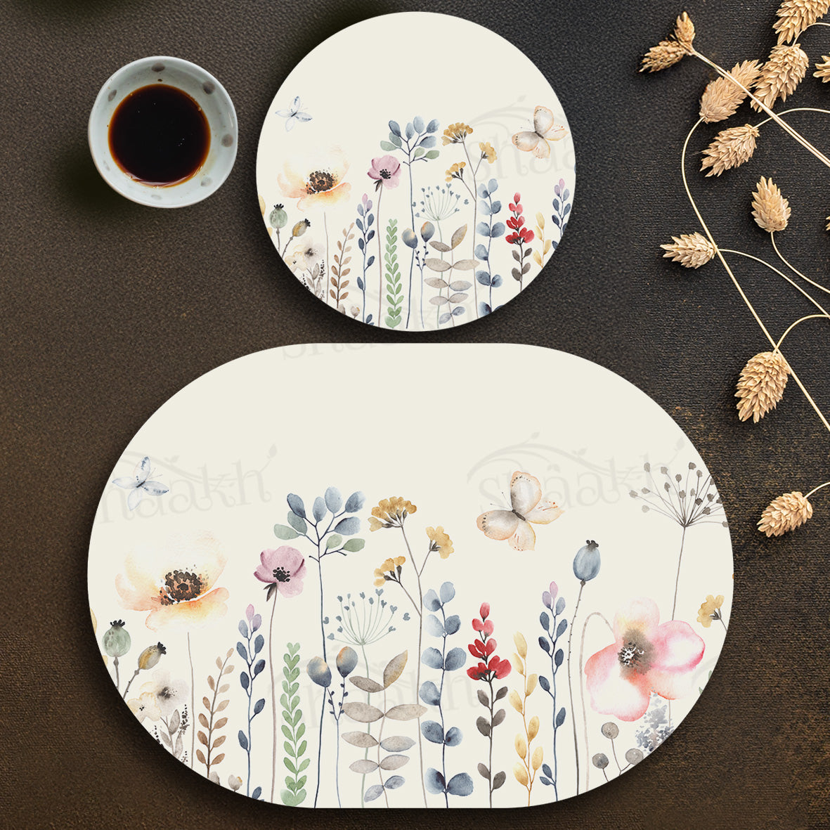 Summer Hues Coordinated Set — coordinated dining set by Shaakh, handcrafted in India