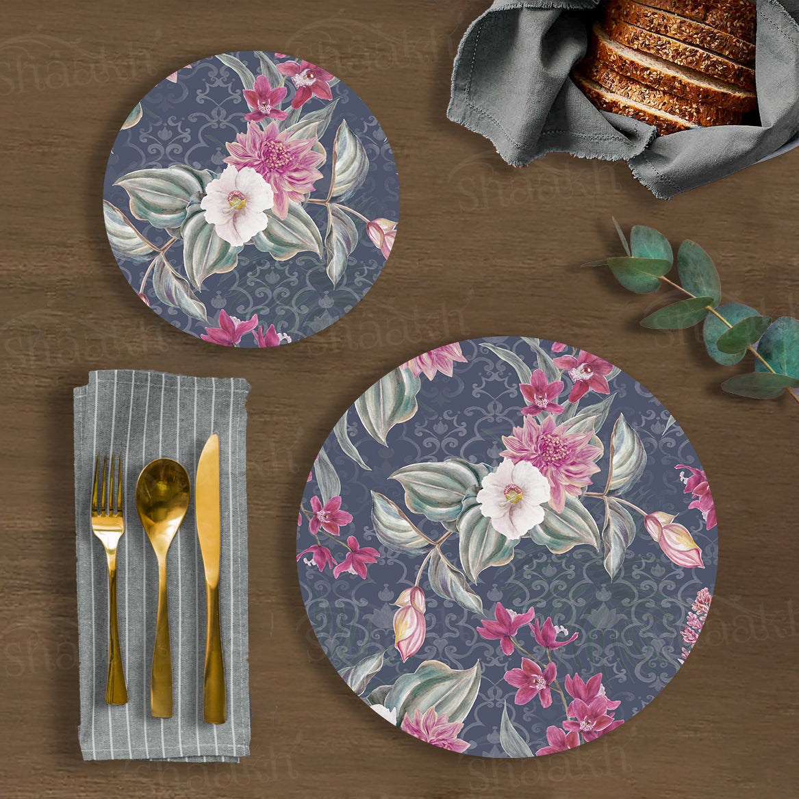 Moonlit Musings Coordinated Set — coordinated dining set by Shaakh, handcrafted in India