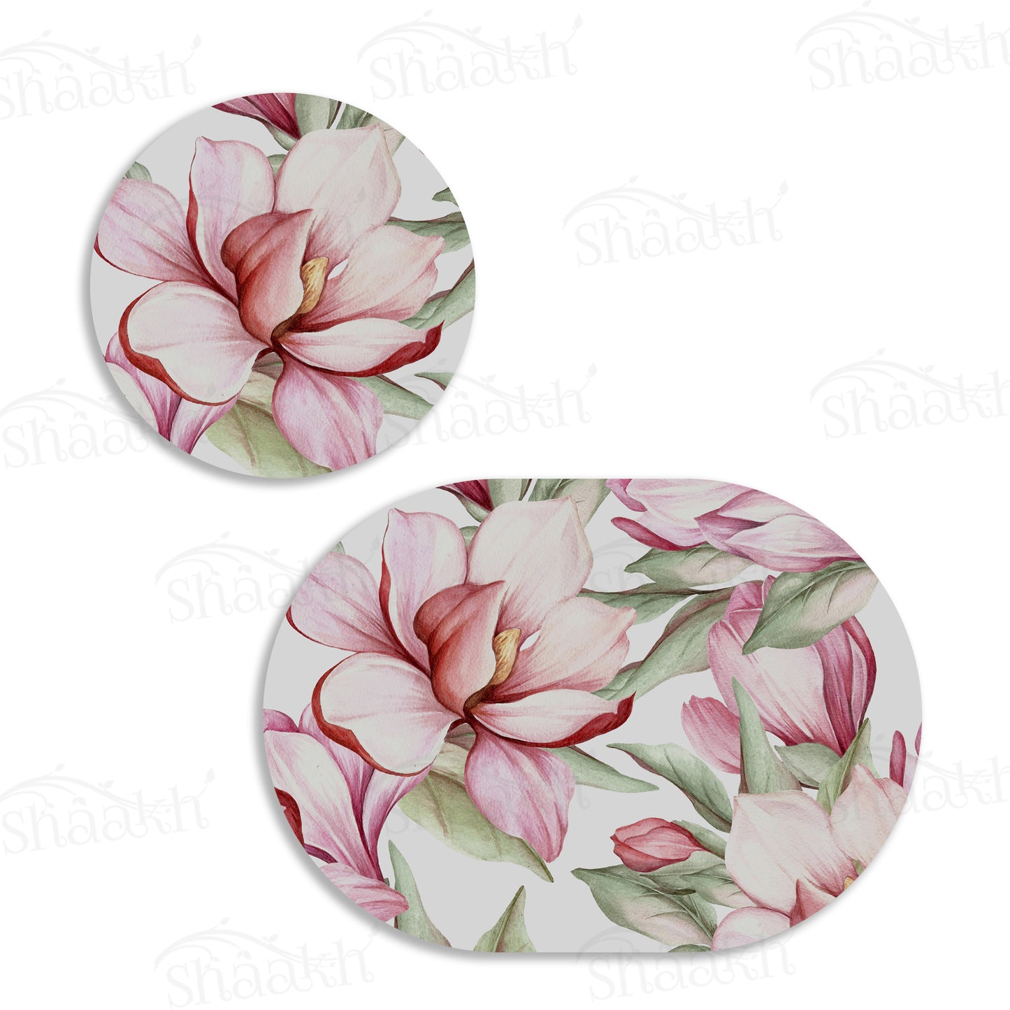 Blooming Magnolia Coordinated Set | TWC 007 (8 Mats, 4 Trivets)