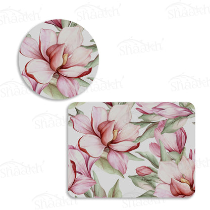 Blooming Magnolia Coordinated Set | TWC 007 (8 Mats, 4 Trivets)