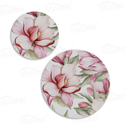 Blooming Magnolia Coordinated Set | TWC 007 (8 Mats, 4 Trivets)