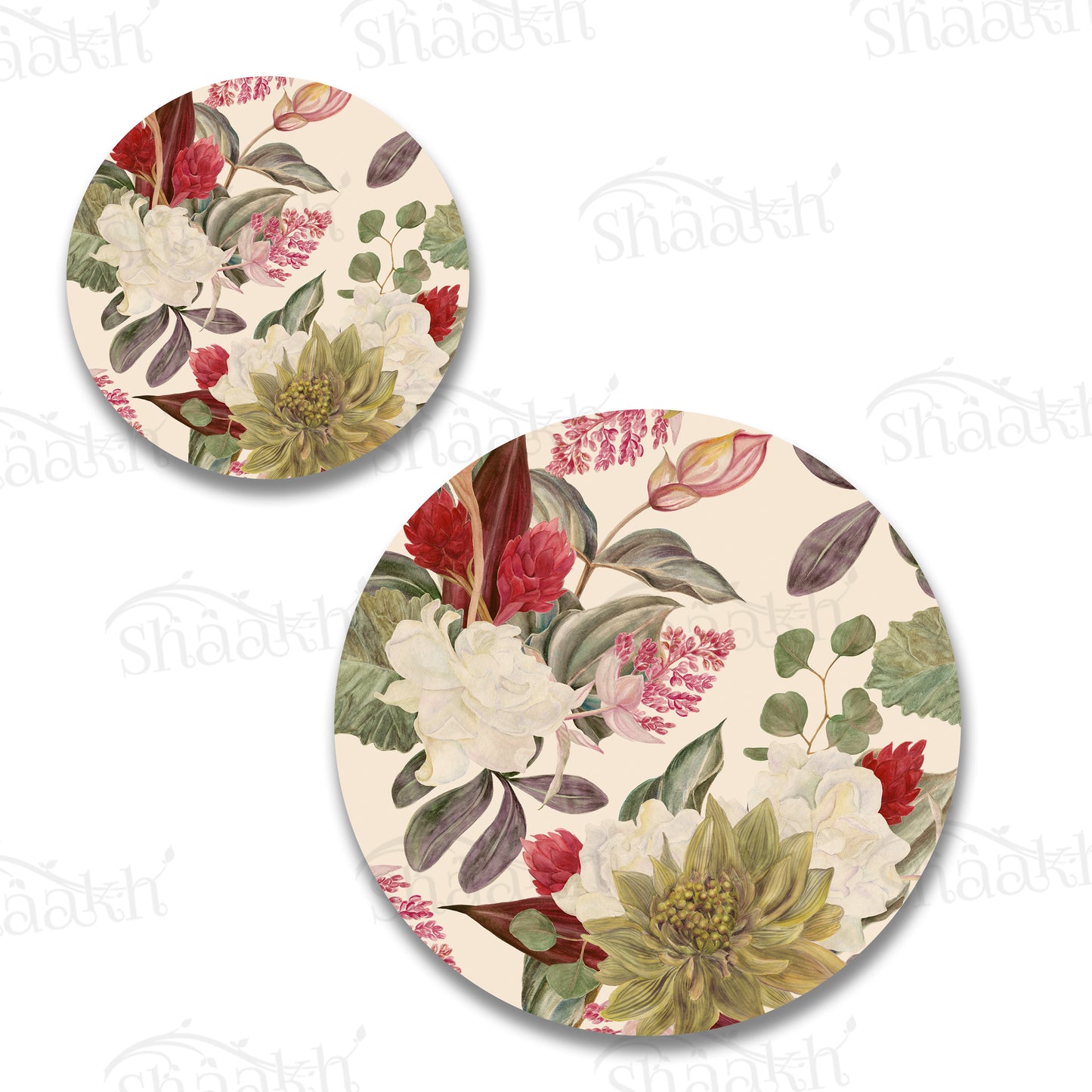 Exotic Blooms Coordinated Set — coordinated dining set by Shaakh, handcrafted in India